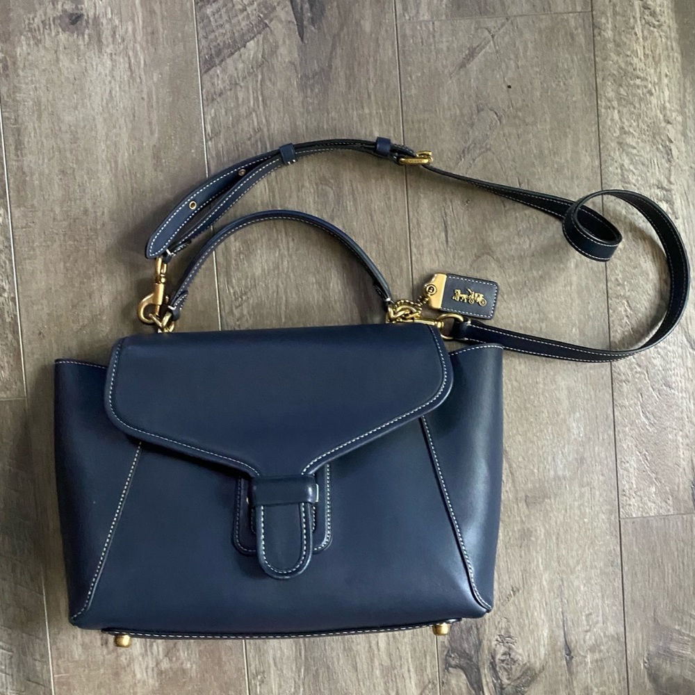 Coach 1941 Courier Carryall 23 Navy NEW Glovetanned